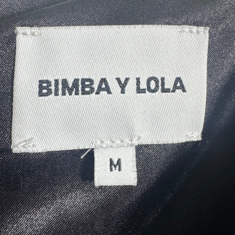 Bimba Y Lola Dress M Black Velvet Bustier Detail Mini Dress Long‎ Sleeve Witchy - Picture 6 of 9